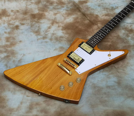 Chine Guitare électrique personnalisée à flammes d'érable FloydRose Tremolo Dimebag Slime Guitare électrique personnalisée Korena Explorer en stock A fournisseur