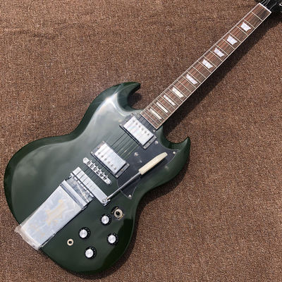 Chine Guitare électrique personnalisée SG G400 Deep Army Green Rosewood Fingerboard Bigsby Tremolo fournisseur