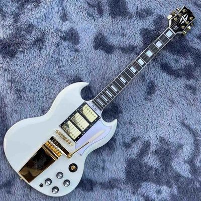 Chine Custom 63 blanc Les Paul personnalisé SG style de corps Guitare électrique fournisseur