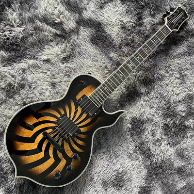 Chine Guitare personnalisée Wylde Audio Odin Grail Charcoal Burst Buzzsaw Guitare électrique Ébène fournisseur