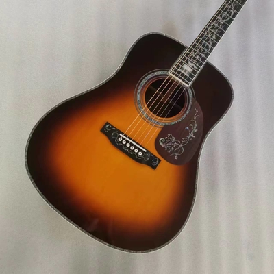 D classique 45 Dreadnought guitare acoustique avec épinette naturelle Top solide avec Fishman EQ et logo en boîte dure fournisseur