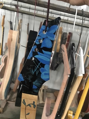 Guitare électrique personnalisée Ibanez style Jem77p Steve Vai en motif floral bleu fournisseur