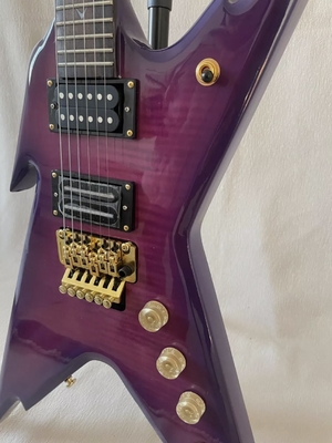 Guitare électrique personnalisée Dean Dime Razorback DCR Black Tooth Limited fournisseur