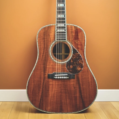 Une guitare à la fleur de bois, une guitare à la dreadnought de 41 pouces, un haut en bois de koa. fournisseur