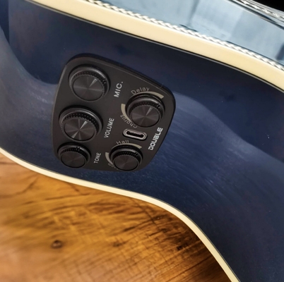 Marine bleu solide solide bois de rose des Indes orientales arrière OM Guitare acoustique 000-14 Fret haut d'épinette européenne fournisseur