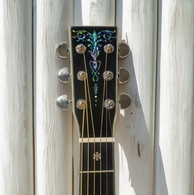 Marine bleu solide solide bois de rose des Indes orientales arrière OM Guitare acoustique 000-14 Fret haut d'épinette européenne fournisseur