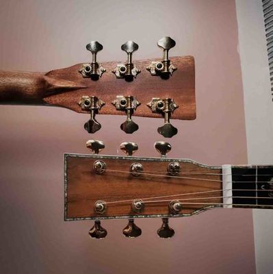 12-Fret Single 0 Shape Guitare faite à la main avec un joint de queue de pigeon OOO Guitare acoustique solide KOA Dos fournisseur