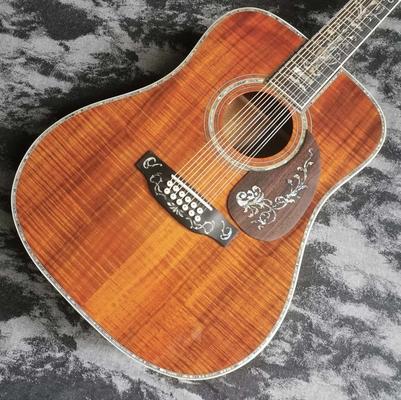 41 pouces 12 cordes pleine KOA bois série D45 laque brillante guitare acoustique en bois fournisseur