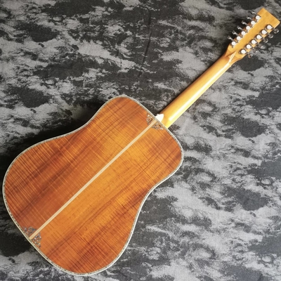 41 pouces 12 cordes pleine KOA bois série D45 laque brillante guitare acoustique en bois fournisseur