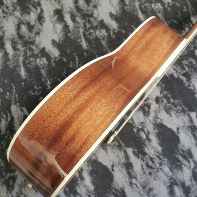 Guitare acoustique jaune de la série OM42 en bois massif de 40 pouces personnalisée fournisseur