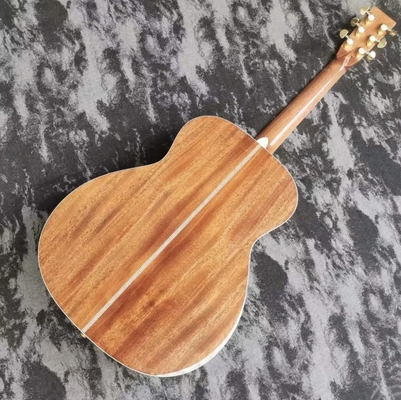 Guitare acoustique jaune de la série OM42 en bois massif de 40 pouces personnalisée fournisseur
