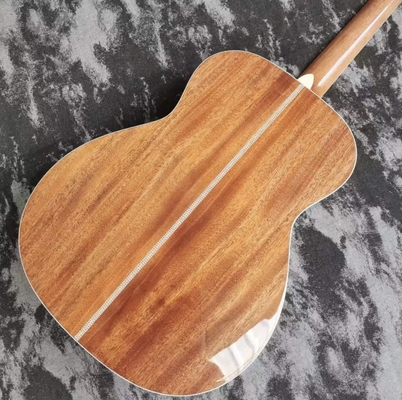 Guitare acoustique jaune de la série OM42 en bois massif de 40 pouces personnalisée fournisseur