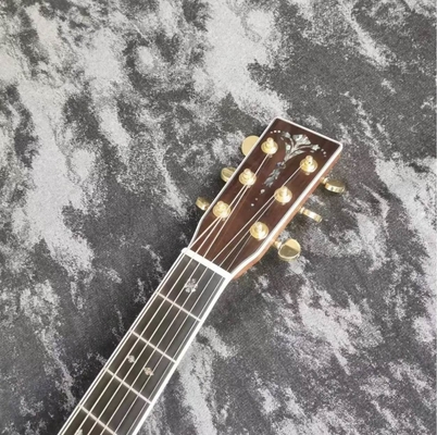 Guitare acoustique jaune de la série OM42 en bois massif de 40 pouces personnalisée fournisseur