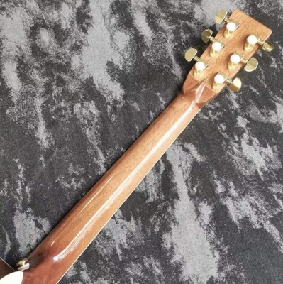 Guitare acoustique jaune de la série OM42 en bois massif de 40 pouces personnalisée fournisseur