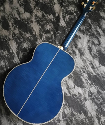 43 pouces série J200 fantôme d'eau bleu peinture brillante abalone incrusté guitare acoustique fournisseur