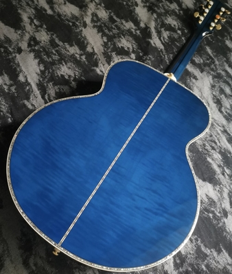 43 pouces série J200 fantôme d'eau bleu peinture brillante abalone incrusté guitare acoustique fournisseur