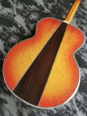 Guitare acoustique personnalisée de 43 pouces de la série SJ200, édition limitée, peinte à la main, brillante et incrustée d'abulon fournisseur