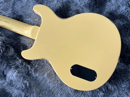 Guitare électrique personnalisée en GB Style Hand Made Heavy Relic Couleur jaune Pickup P90 fournisseur