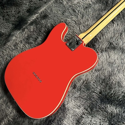 Guitare électrique personnalisée, corps en acajou, couleur rouge, double liaison, planche à cordes en bois de rose, 6 cordes, 22 frets, dropship fournisseur