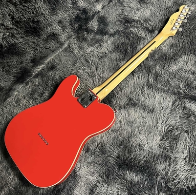 Guitare électrique personnalisée, corps en acajou, couleur rouge, double liaison, planche à cordes en bois de rose, 6 cordes, 22 frets, dropship fournisseur