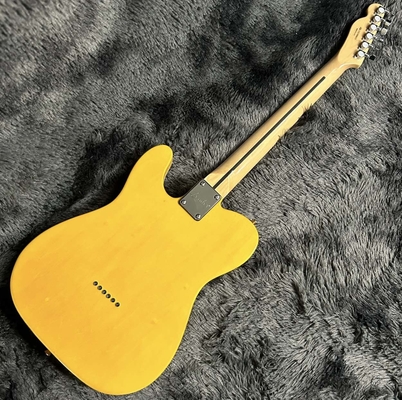 Guitare électrique, haut en érable, couleur jaune, corps en acajou, clavier en érable, liaison unique fournisseur