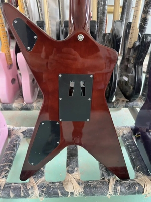 Corps personnalisé Spécial Washburn Dimebag Darrell Rouge Noir Rayures Guitare électrique haute gamme Guitare électrique fournisseur