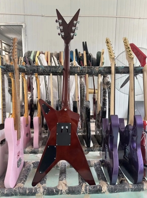 Corps personnalisé Spécial Washburn Dimebag Darrell Rouge Noir Rayures Guitare électrique haute gamme Guitare électrique fournisseur