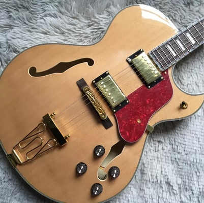 Guitare électrique sur mesure Hollow Byrdland Couleur bois or Hardware Archtop fournisseur