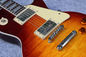 LPaul R9 Tiger Flame les Guitare électrique avec matériel Chrome, Corps en érable LP guitare standard, Livraison gratuite fournisseur