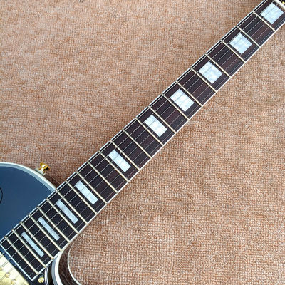 Guitare électrique LP personnalisée de haute qualité, Guitare électrique Red Flame Maple Top avec matériel en or, livraison gratuite fournisseur