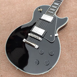 Guitare électrique sur disque LP personnalisée, Frettes de plateau d'ébène de clavier de bande électrique avec matériel Chrome, livraison gratuite fournisseur