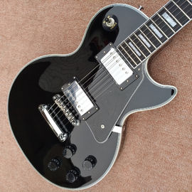 Guitare électrique sur disque LP personnalisée, Frettes de plateau d'ébène de clavier de bande électrique avec matériel Chrome, livraison gratuite fournisseur