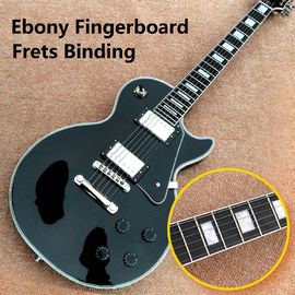 Guitare électrique sur disque LP personnalisée, Frettes de plateau d'ébène de clavier de bande électrique avec matériel Chrome, livraison gratuite fournisseur