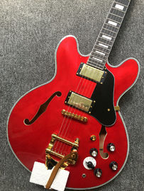 Classique rouge ES 335 Guitare jazz système de tremolo bigsby ébène clavier électrique Guitare jazz livraison gratuite fournisseur