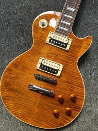 LP 1959 R9 Guitare électrique Tiger Flame avec matériel Chrome luxe terminé avec matériel Chrome LP standard Electri fournisseur