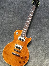 LP 1959 R9 Guitare électrique Tiger Flame avec matériel Chrome luxe terminé avec matériel Chrome LP standard Electri fournisseur