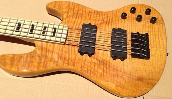 Guitare basse électrique à 5 cordes avec corps en ashwood, position 20 tonnes, clavier d'érable fournisseur