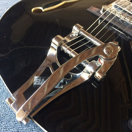 Guitare électrique de jazz à corps creux, trou double F, système de tremolo, guitare de jazz noire de haute qualité fournisseur