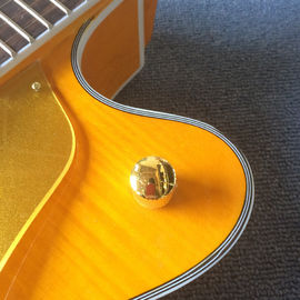 Guitare électrique de jazz à corps creux de haute qualité, trou double F, système Tremolo, plateau flamme fournisseur