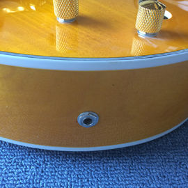 Guitare électrique de jazz à corps creux de haute qualité, trou double F, système Tremolo, plateau flamme fournisseur