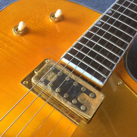 Guitare électrique de jazz à corps creux de haute qualité, trou double F, système Tremolo, plateau flamme fournisseur