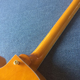 Guitare électrique de jazz à corps creux de haute qualité, trou double F, système Tremolo, plateau flamme fournisseur