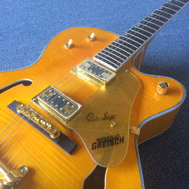 Guitare électrique de jazz à corps creux de haute qualité, trou double F, système Tremolo, plateau flamme fournisseur