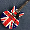 Corps creux Guitare électrique Jazz, drapeau britannique Guitare électrique Rosewood Fingerboard fournisseur