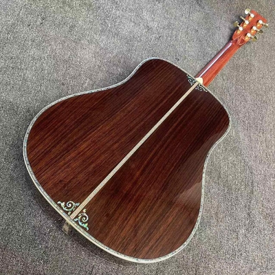 41 pouces type D Sunburst épinette solide Guitare acoustique Abalone Eboné fournisseur