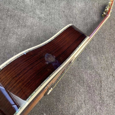 41 pouces type D Sunburst épinette solide Guitare acoustique Abalone Eboné fournisseur