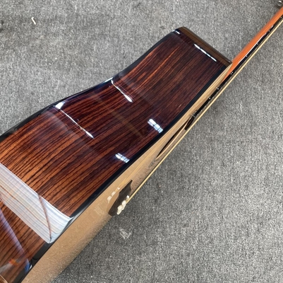 Guitare acoustique personnalisée à 12 cordes en épinette solide en couleur naturelle fournisseur