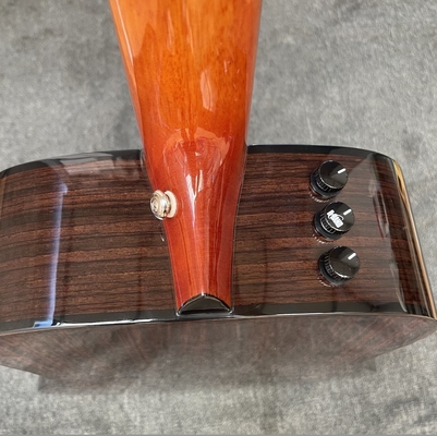 Guitare acoustique personnalisée à 12 cordes en épinette solide en couleur naturelle fournisseur