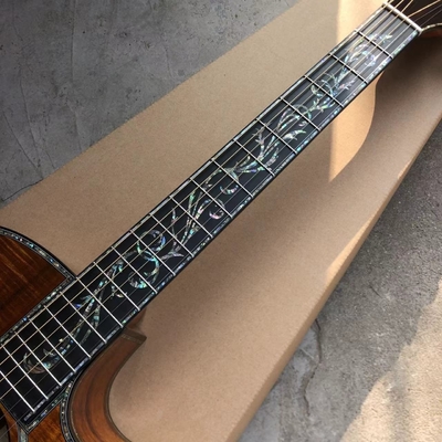 Personnalisé Tout KOA Bois 40 pouces PS14 Type Cutaway Guitare acoustique Abalone Arbre de vie Ébène avec logo personnalisé sur les têtes fournisseur