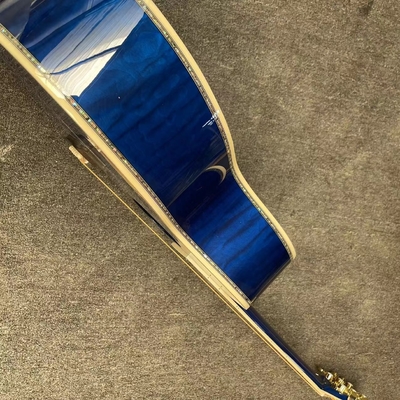 Guitare acoustique à double équilibre électronique en bleu fournisseur